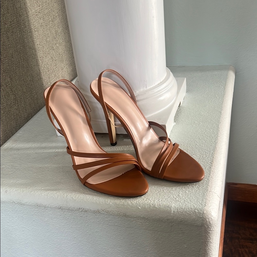 Elegant Brown Strappy Heels